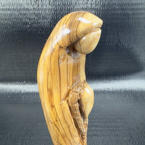 Vintage Hand Carved Wood Madonna Virgin Mary Figurine Folk Art Hand Made Figure - Picture 8 of 13